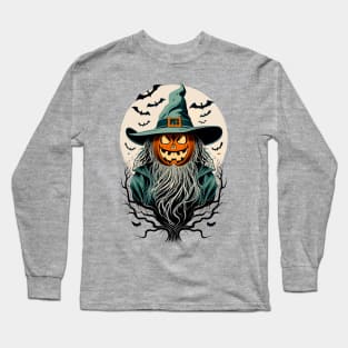 Wizard Jack-O-Lantern - Halloween Long Sleeve T-Shirt